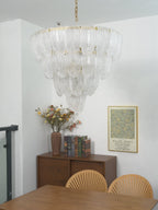 Layered Murano Glass Petal Chandelier