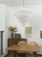 Layered Murano Glass Petal Chandelier