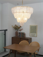 Layered Murano Glass Petal Chandelier