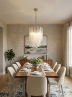 Leaf-Textured Layered Glass Chandelier additional product view