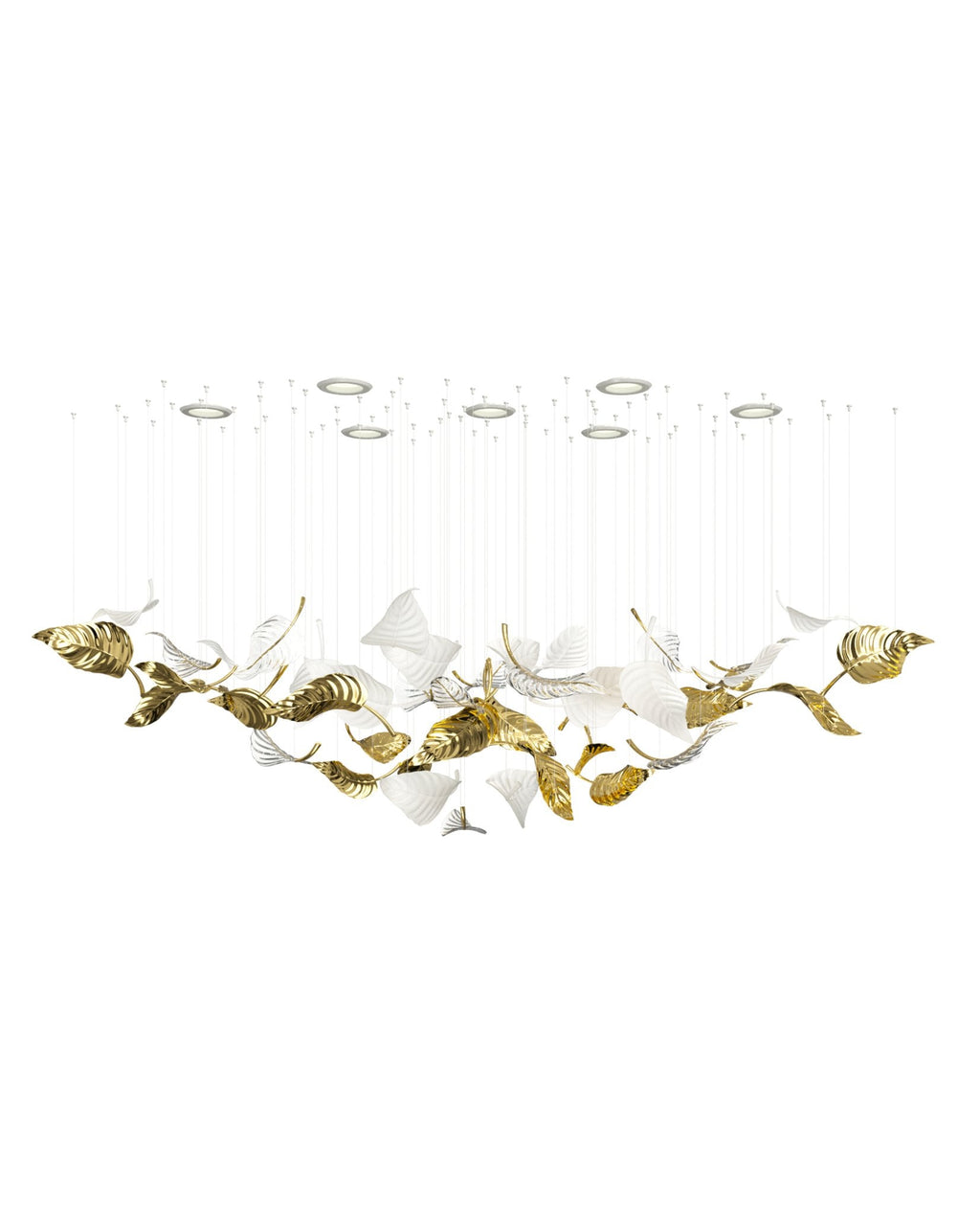 Nature Branch LED Chandelier material and finish detail