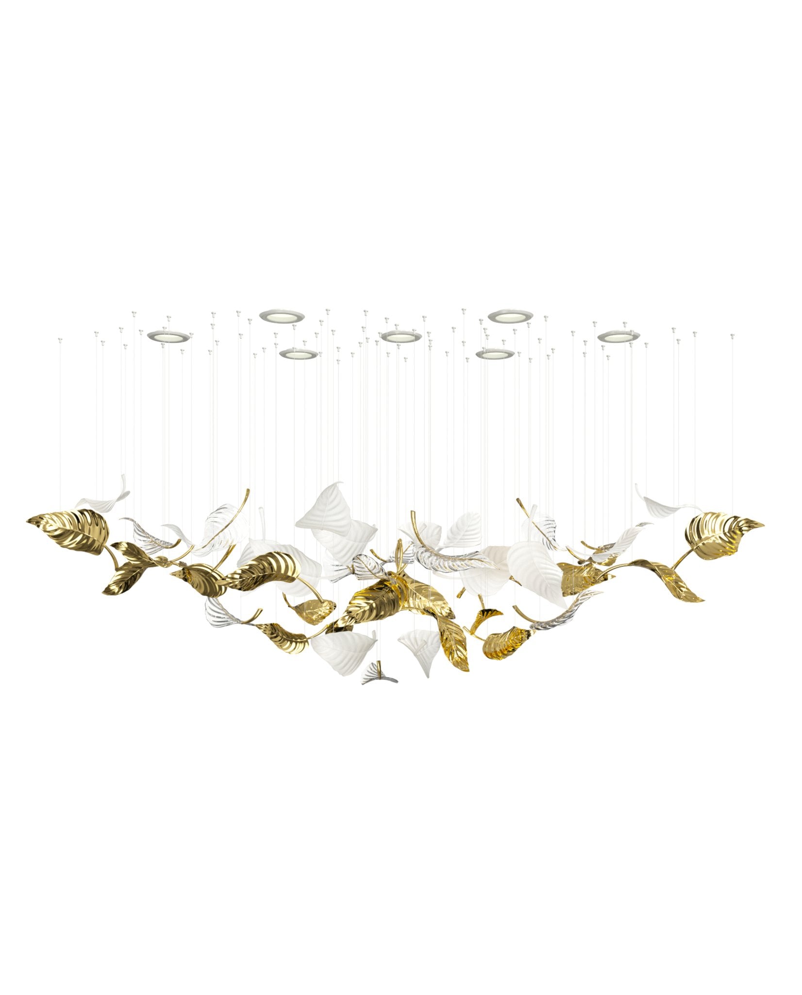 Nature Branch LED Chandelier material and finish detail