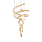 Tall Twisting Glass Staircase Chandelier product image