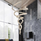 Tall Twisting Glass Staircase Chandelier product image