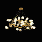 Branch Lotus Brass Chandelier