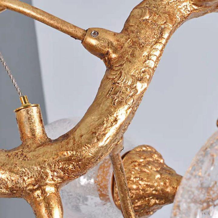 Levi Luxury Brass Branch Chandelier by Bling Lighting Studio