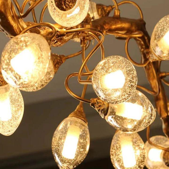 Levi Luxury Brass Branch Chandelier by Bling Lighting Studio
