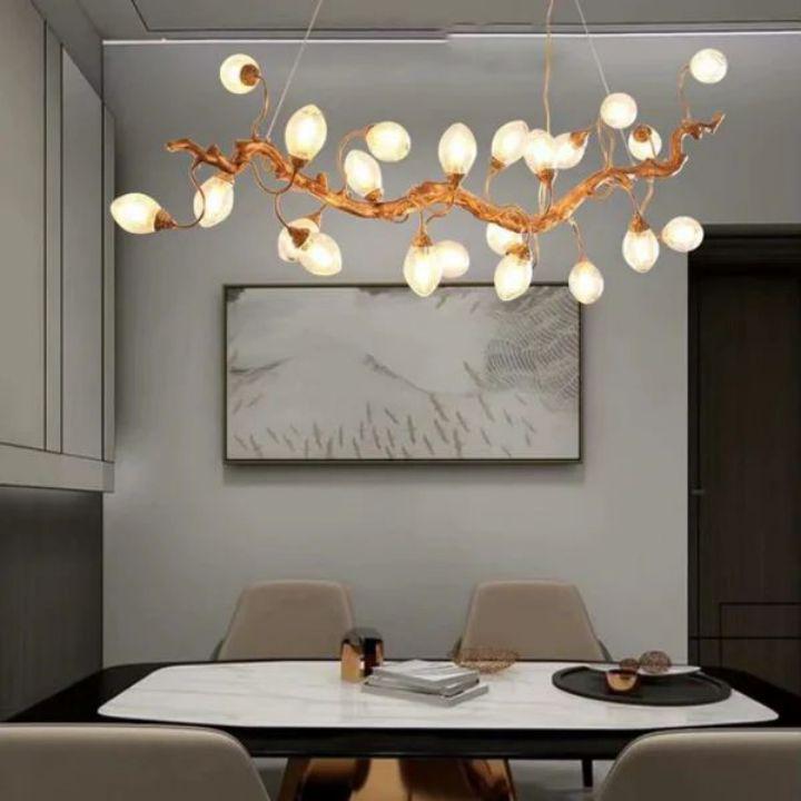 Levi Brass Branch Chandelier for Staircase material and finish detail