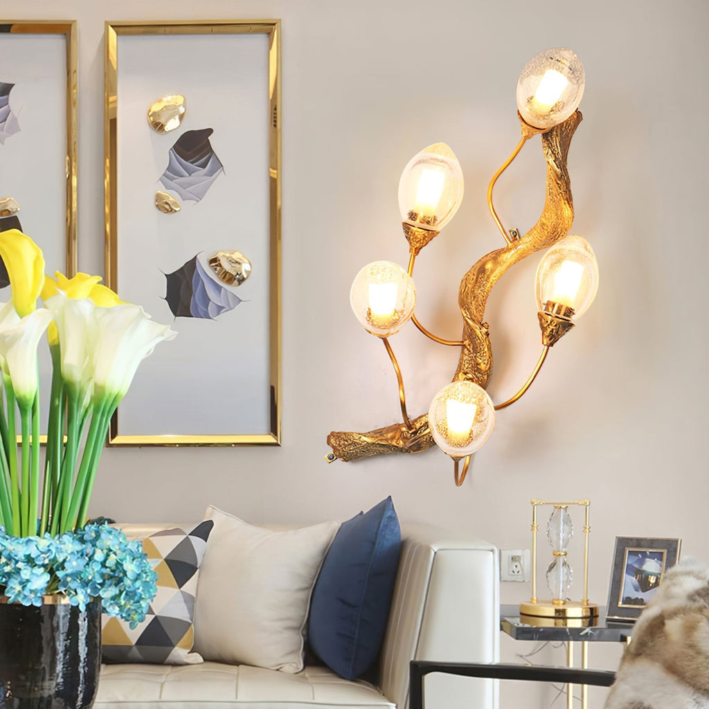 Lotus Brass Branch Wall Lamp product image