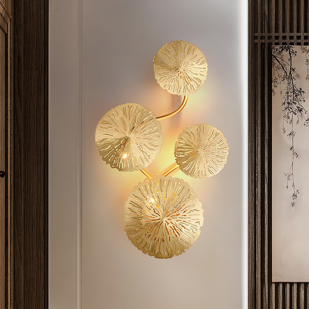 Lotus Leaf Branch Wall Sconce by Bling Lighting Studio
