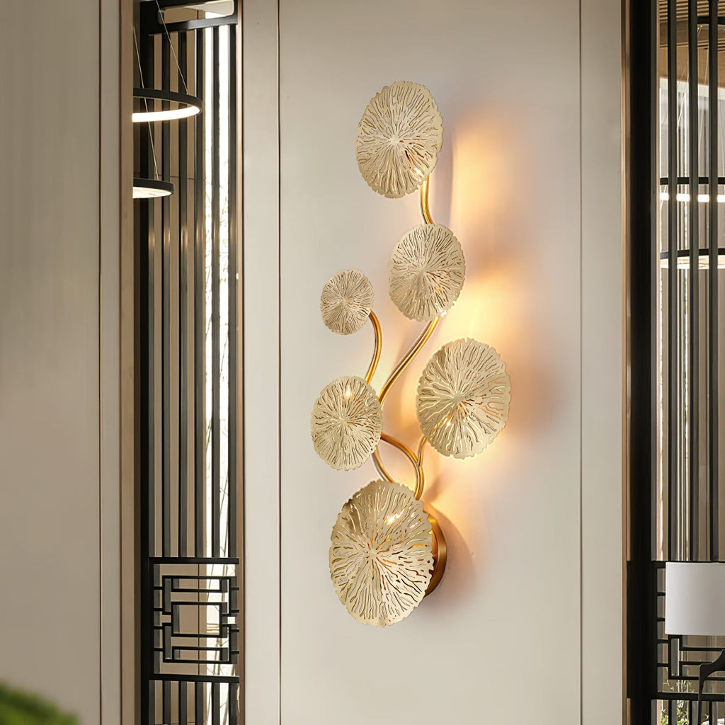 Lotus Leaf Branch Wall Sconce by Bling Lighting Studio