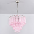 Luxury Murano Rosa Tube Chandelier material and finish detail