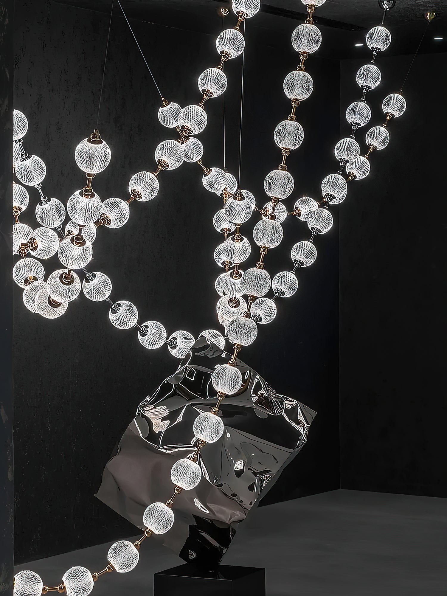 Strand Necklace Chandelier lighting by Bling Lighting Studio