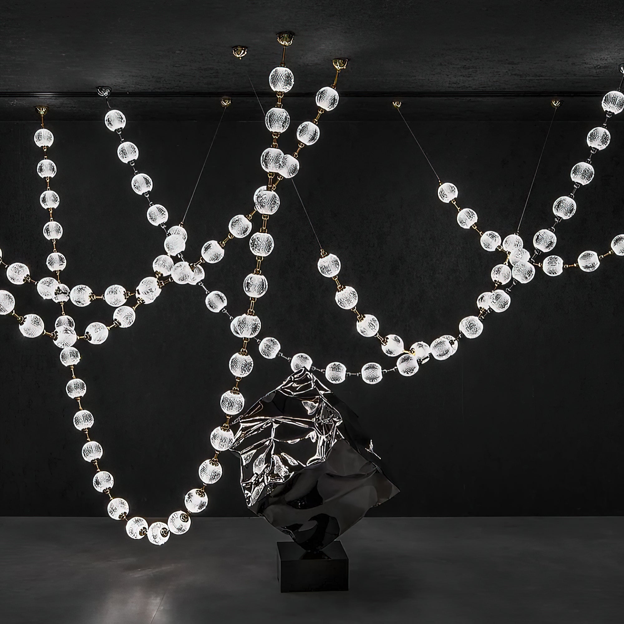 Strand Necklace Chandelier lighting by Bling Lighting Studio