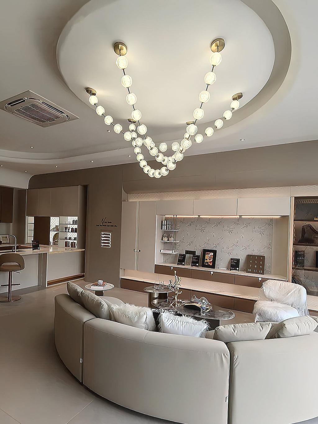 Strand Necklace Chandelier lighting by Bling Lighting Studio