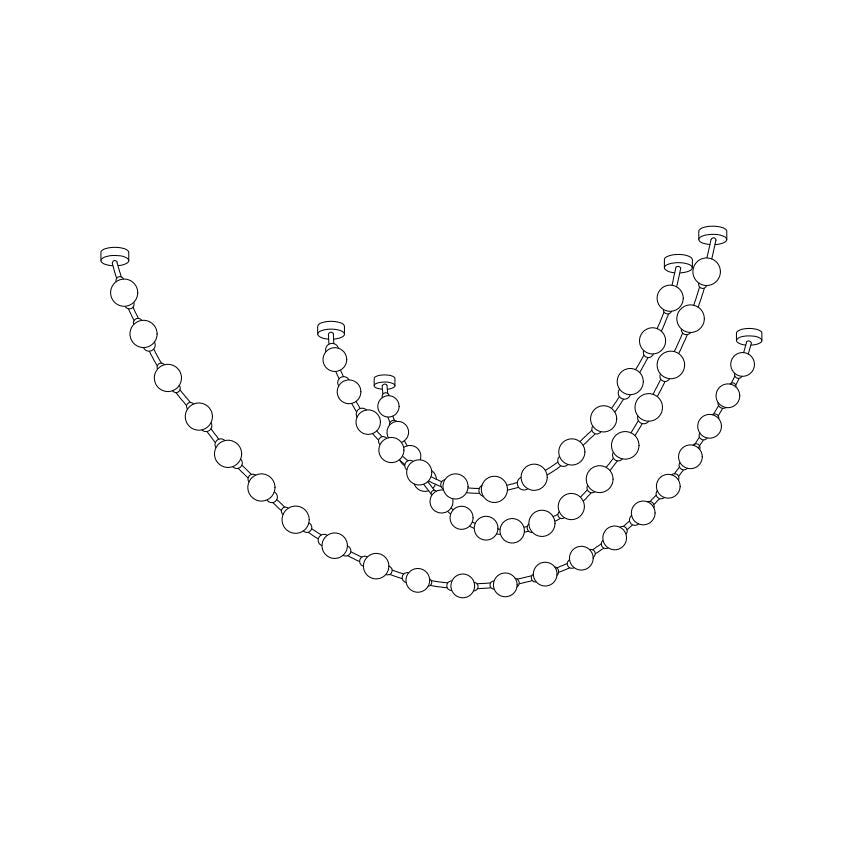 Strand Necklace Chandelier lighting by Bling Lighting Studio