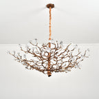 Livio Gemstone Branch Brass Round Chandelier by Bling Lighting Studio