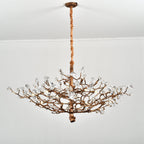 Livio Gemstone Branch Brass Round Chandelier by Bling Lighting Studio