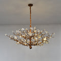 Livio Gemstone Branch Brass Round Chandelier by Bling Lighting Studio
