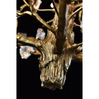 Livio Gemstone Branch Brass Round Chandelier by Bling Lighting Studio