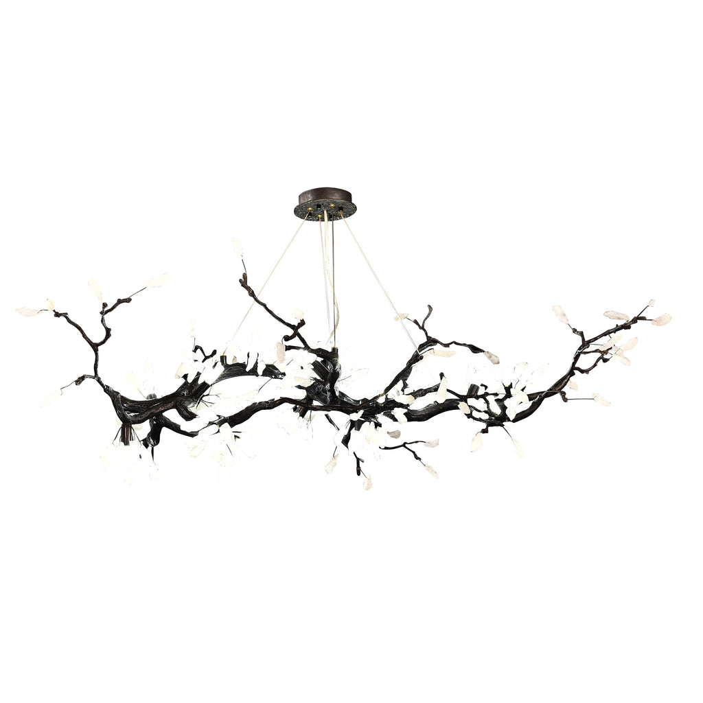 Selenite Crystal Blossom Branching Tree Chandelier by Bling Lighting Studio