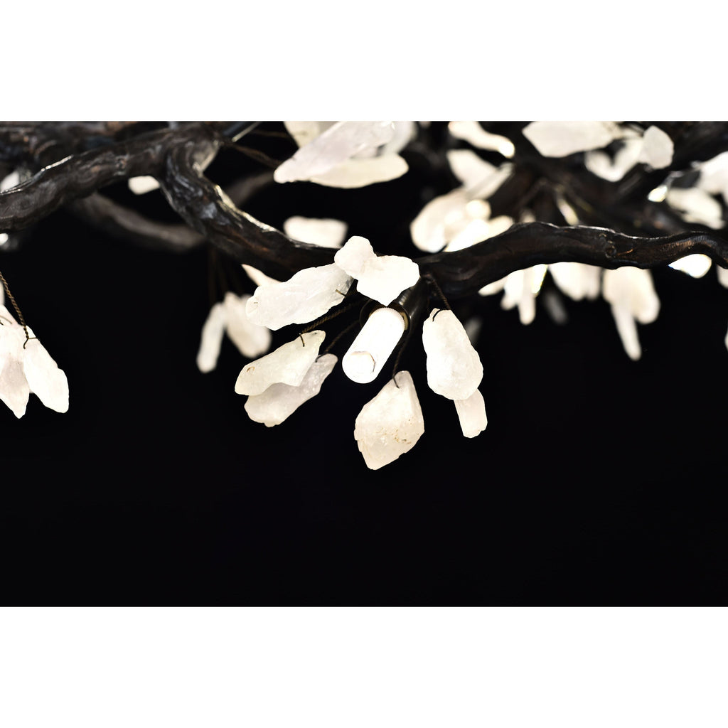Selenite Crystal Blossom Branching Tree Chandelier by Bling Lighting Studio