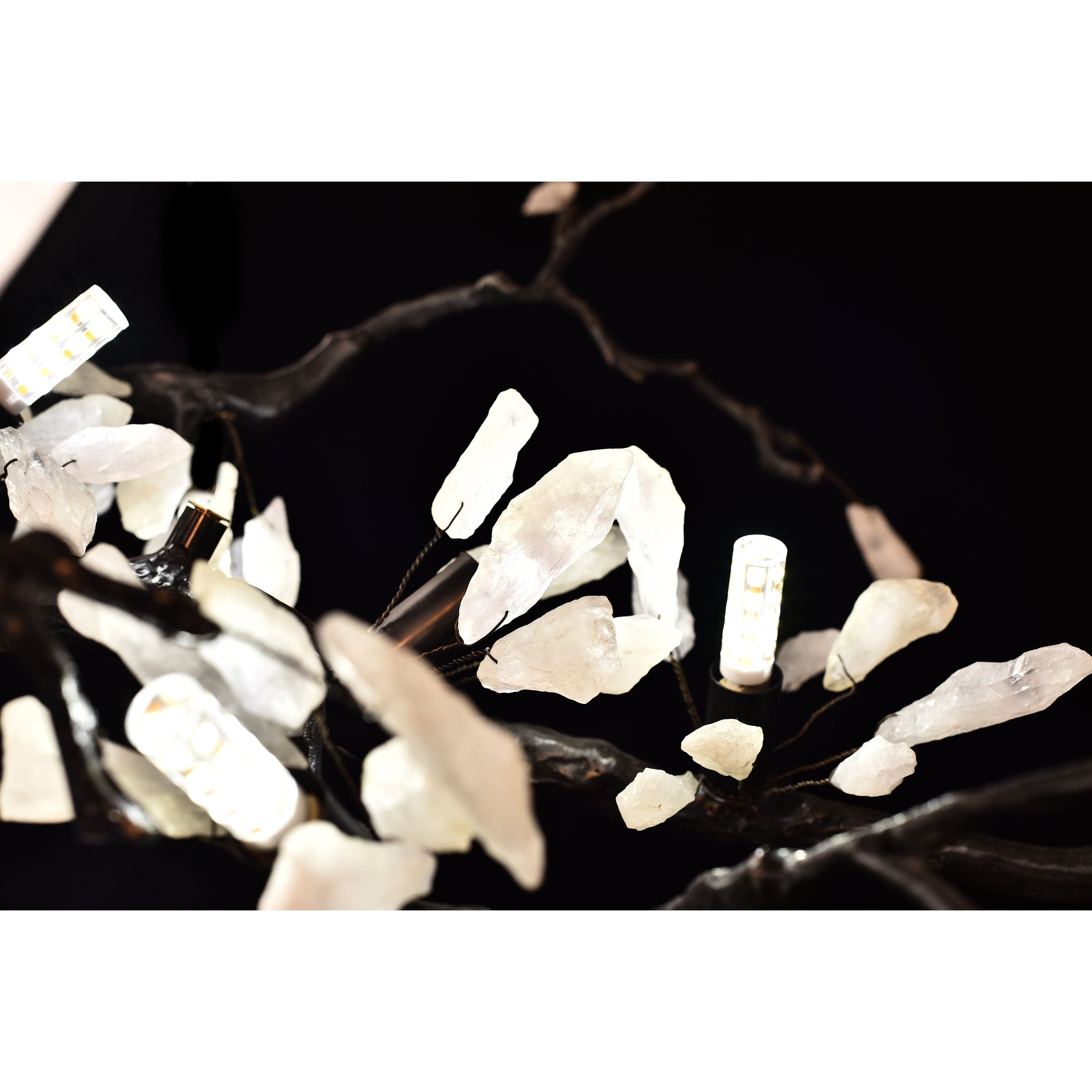 Selenite Crystal Blossom Branching Tree Chandelier by Bling Lighting Studio