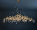 Madelena Crystal Droplet Gold Tree Branch Chandelier - A Chandelier That Looks Like Tree Branches
