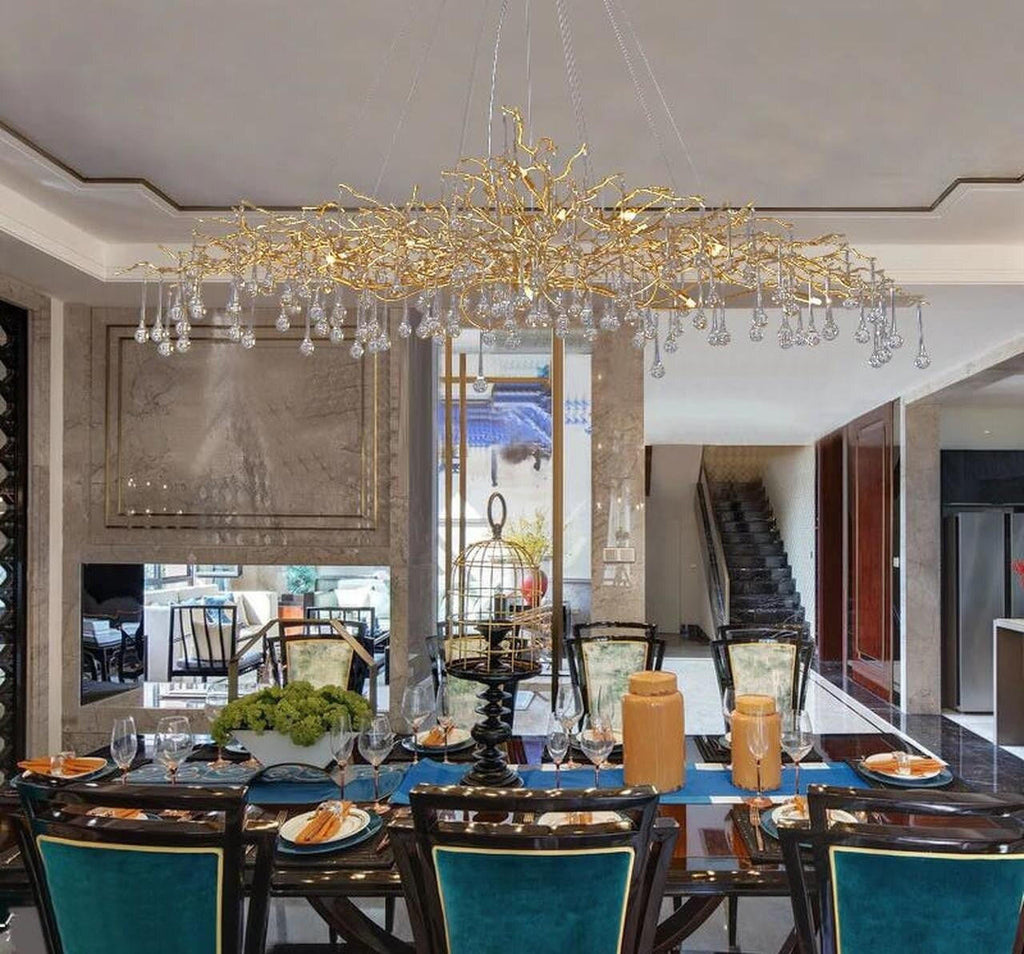Madelena Crystal Droplet Branch Chandelier for Staircase product image