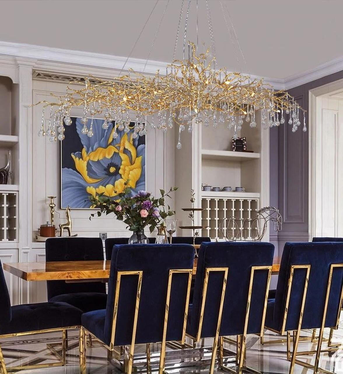 Madelena Crystal Droplet Branch Chandelier for Staircase additional product view