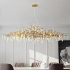 Madelena Crystal Droplet Branch Chandelier for Staircase detail view