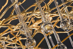 Madelena Crystal Droplet Gold Tree Branch Chandelier - A Chandelier That Looks Like Tree Branches