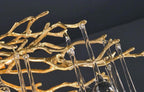 Madelena Crystal Droplet Gold Tree Branch Chandelier - A Chandelier That Looks Like Tree Branches