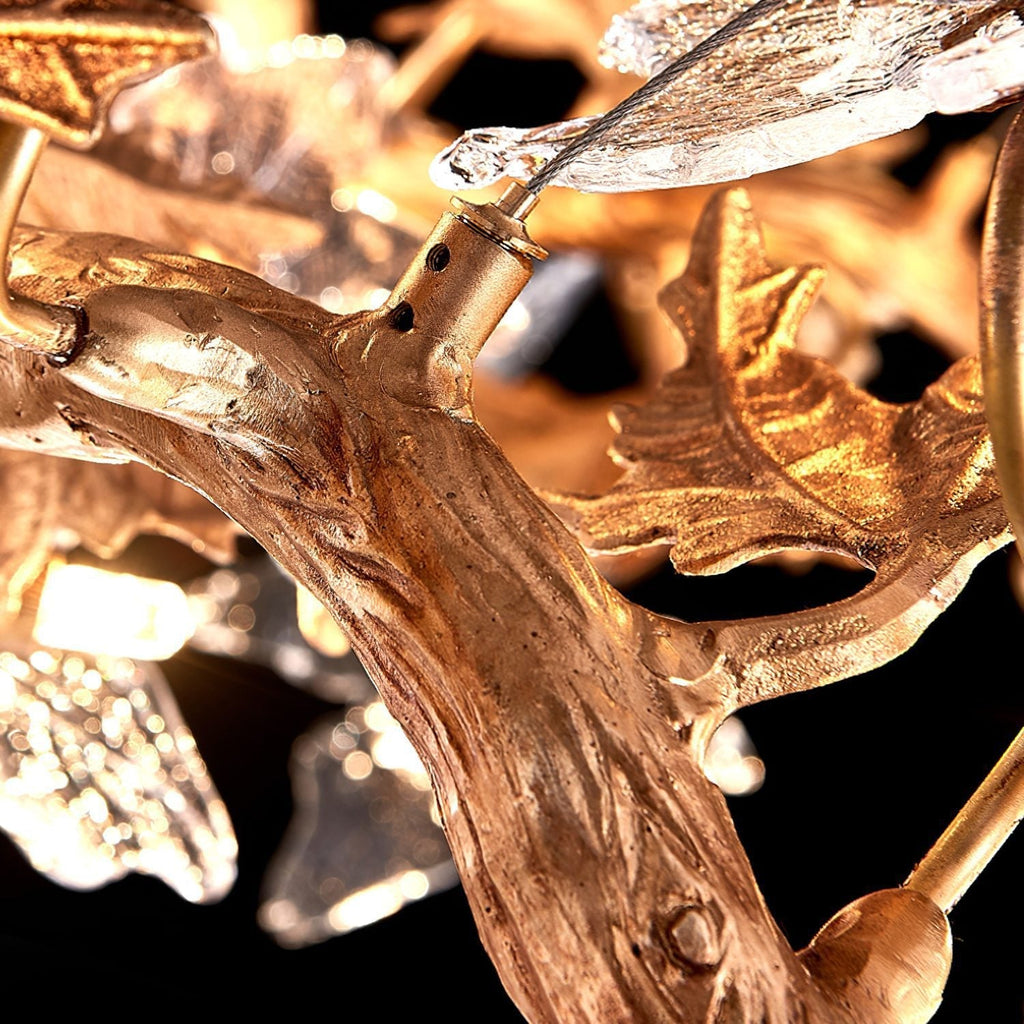 Maple Leaf Brass Branch Chandelier product image