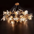Maple Leaf Brass Branch Chandelier product image