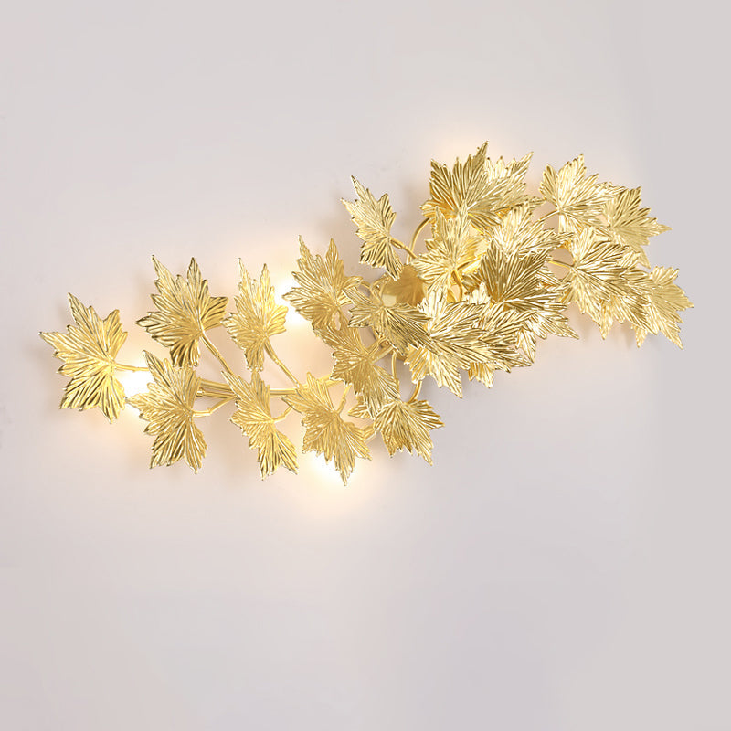 Maple Leaf Branch Wall Sconce by Bling Lighting Studio