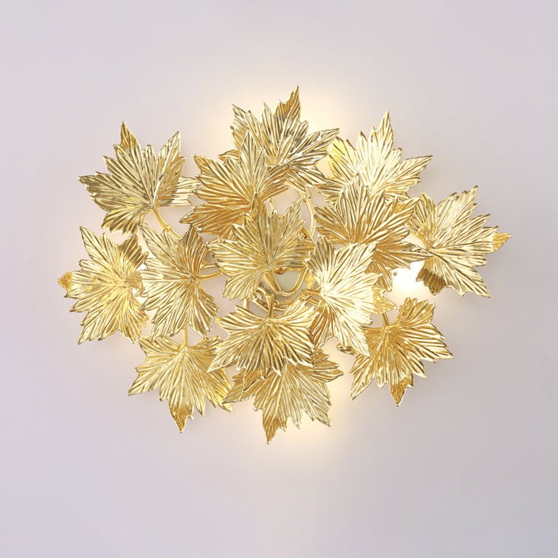 Maple Leaf Branch Wall Sconce by Bling Lighting Studio