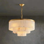 Modern Alabaster Tiered Chandelier product image