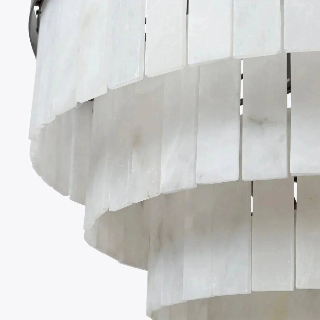 Modern Alabaster Tiered Chandelier additional product view