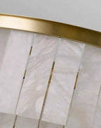 Modern Alabaster Tiered Chandelier material and finish detail