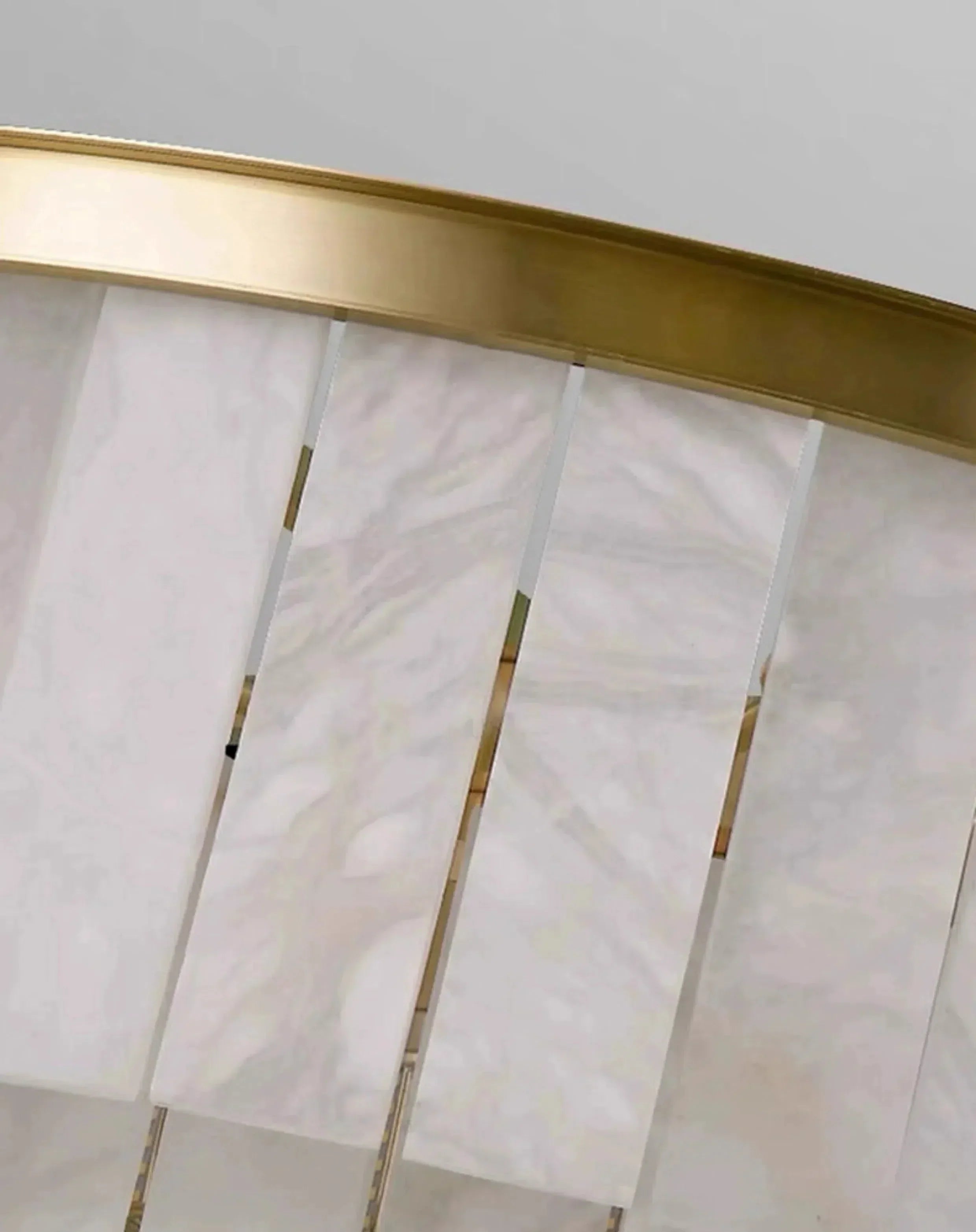 Modern Alabaster Tiered Chandelier material and finish detail