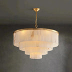 Modern Alabaster Tiered Chandelier product image