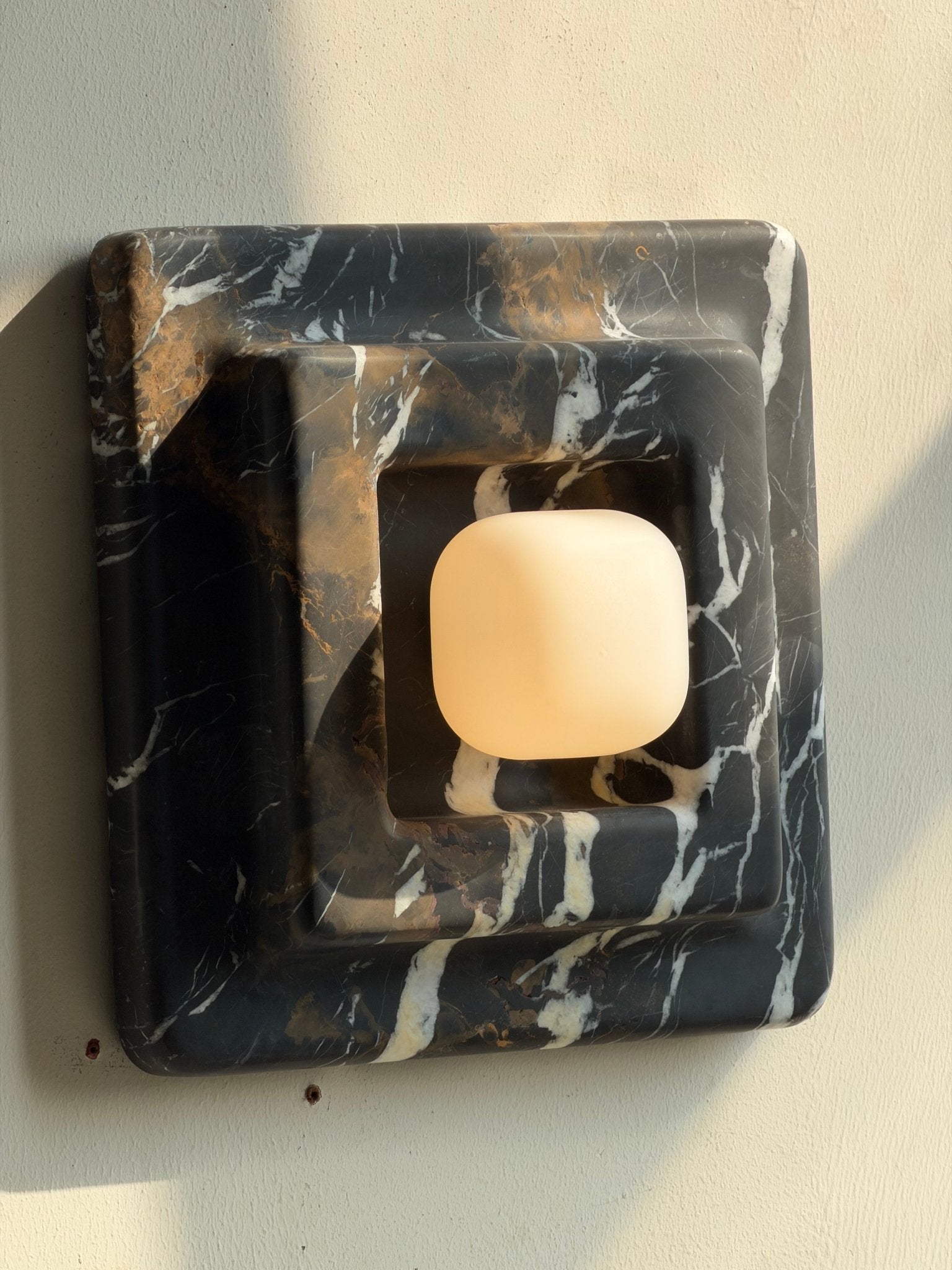 Marblume Square Marble Wall Lamp