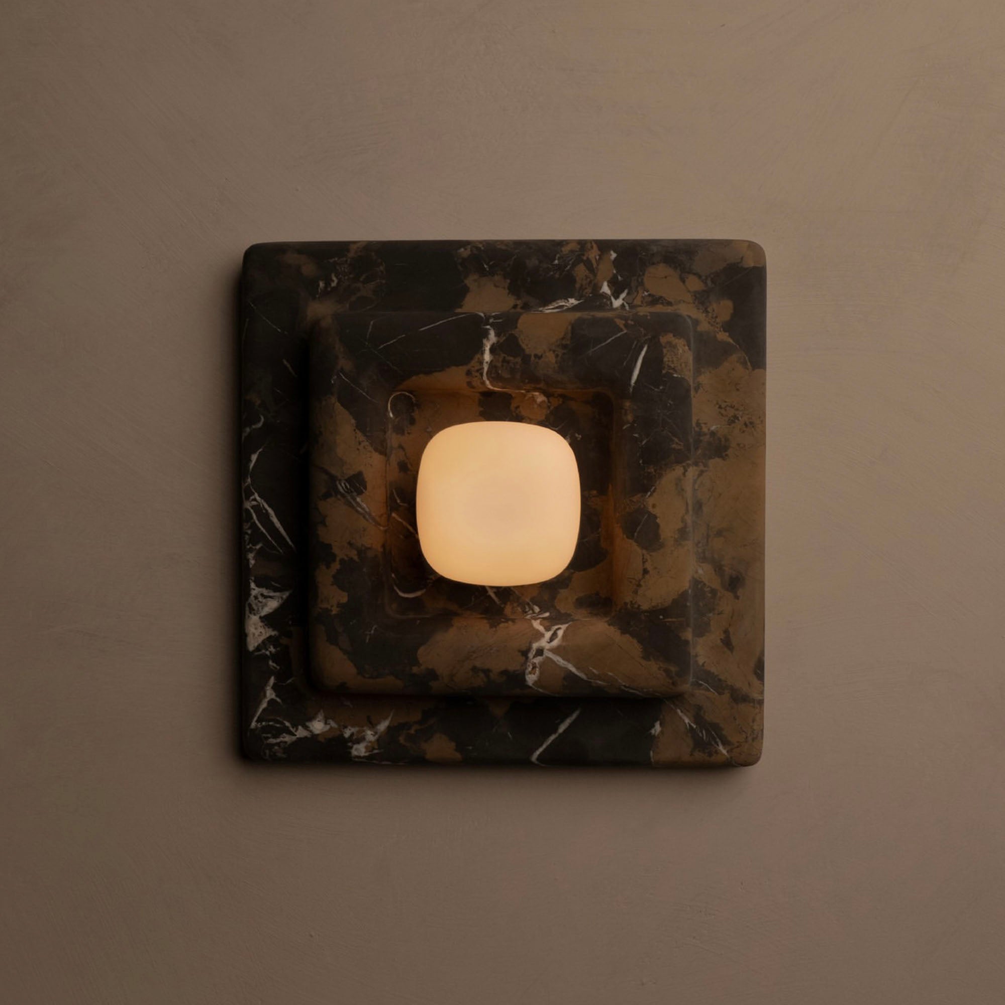 Marblume Square Marble Wall Lamp