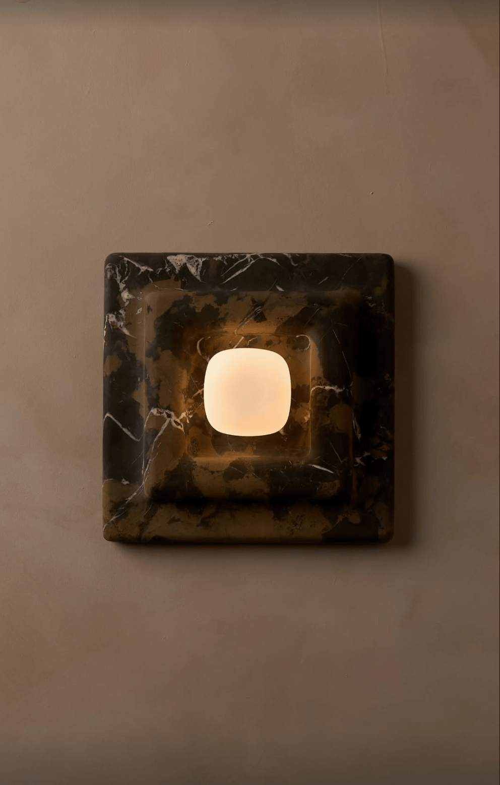 Marblume Square Marble Wall Lamp