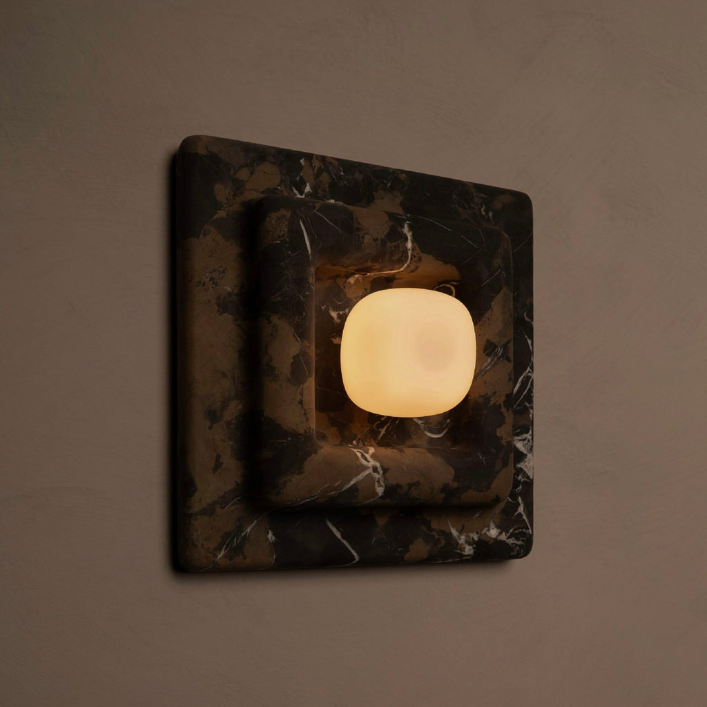 Marblume Square Marble Wall Lamp