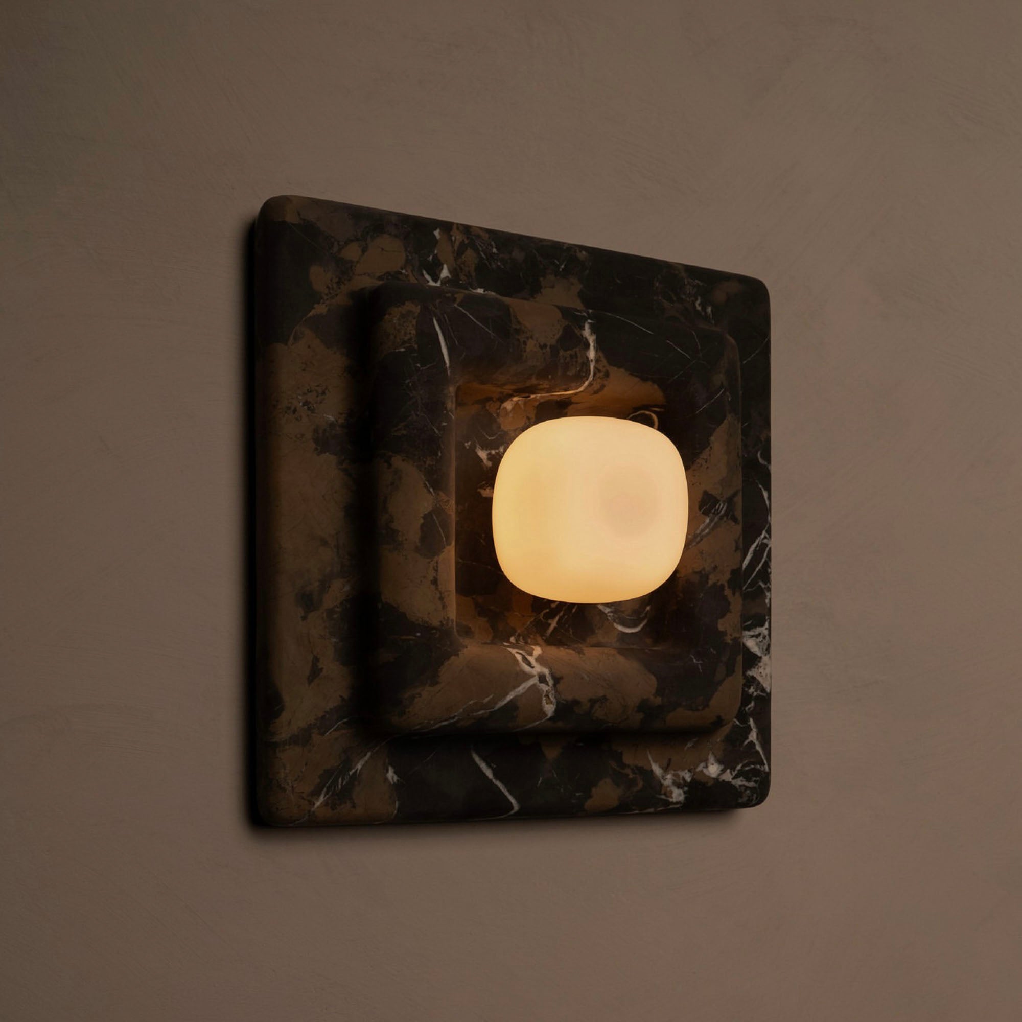 Marblume Square Marble Wall Lamp