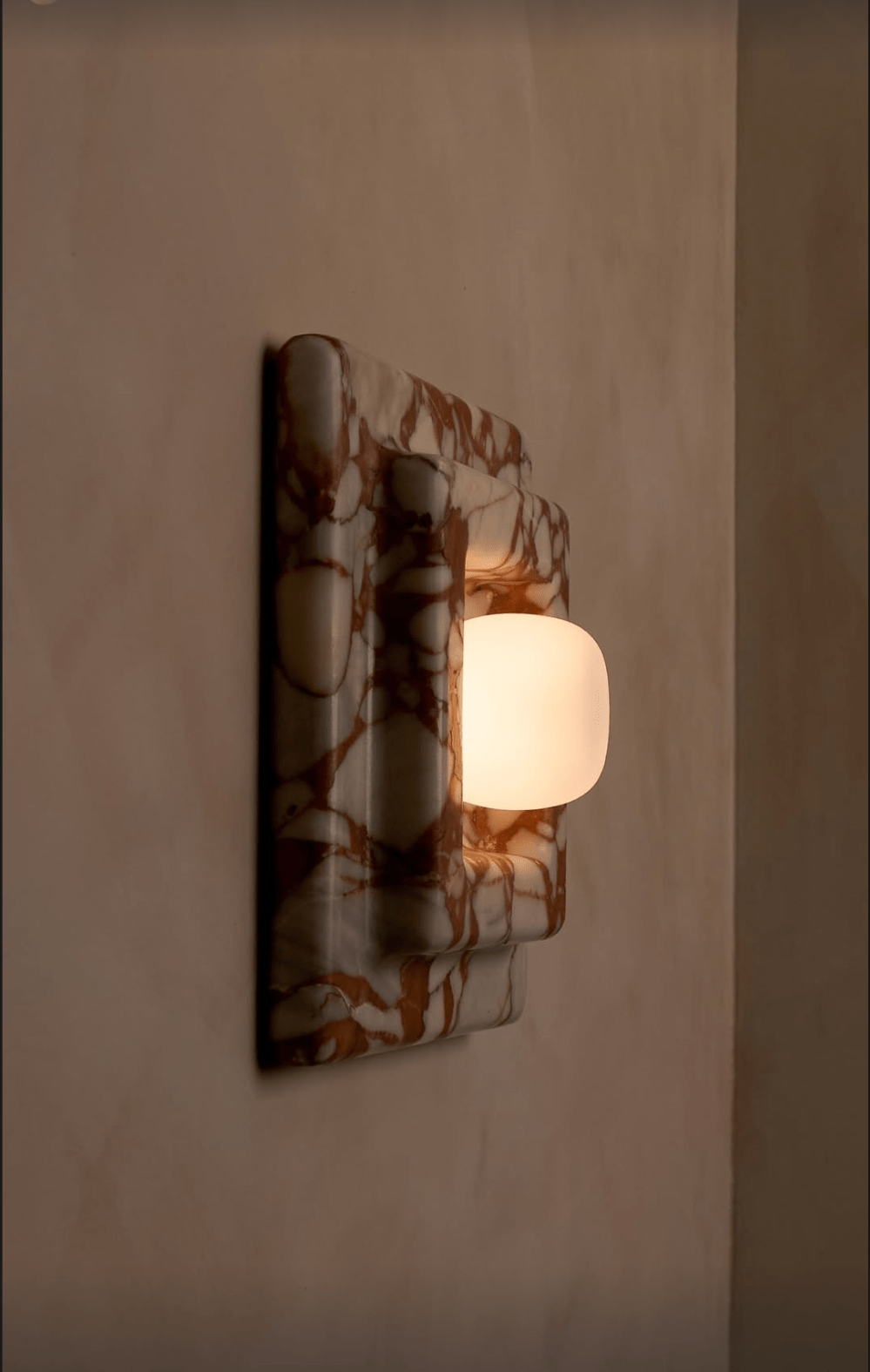Marblume Square Marble Wall Lamp