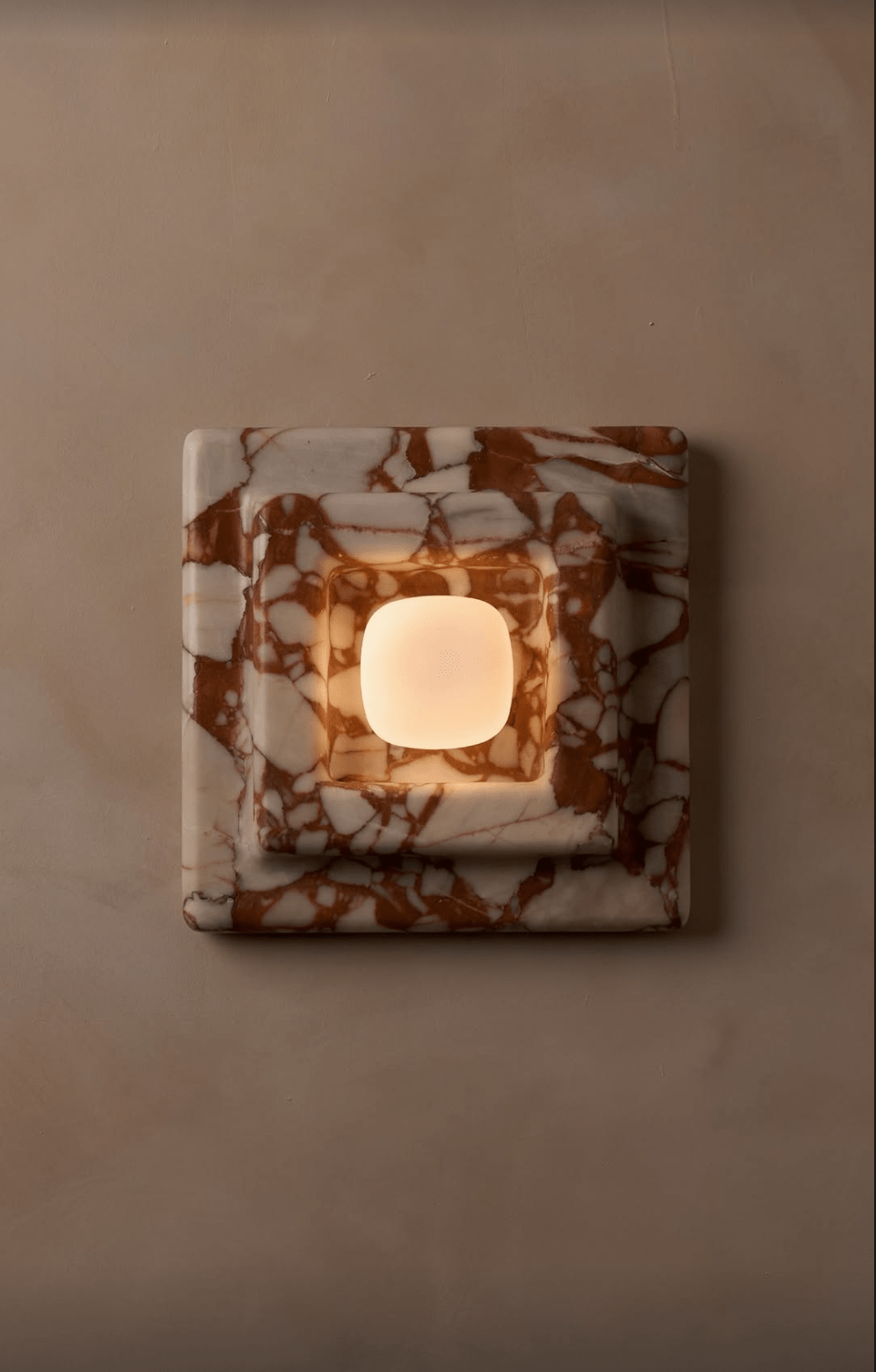 Marblume Square Marble Wall Lamp