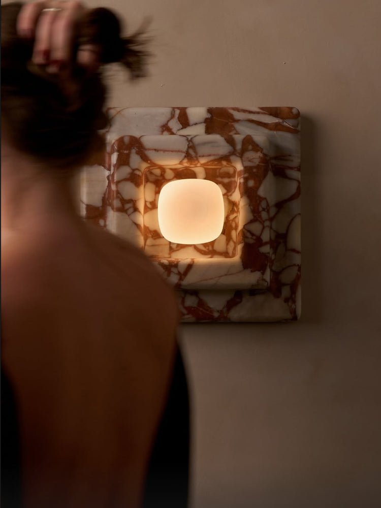 Marblume Square Marble Wall Lamp